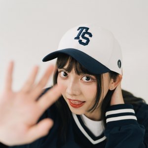 NTHU美式經典3D電繡棒球帽_藍白撞色